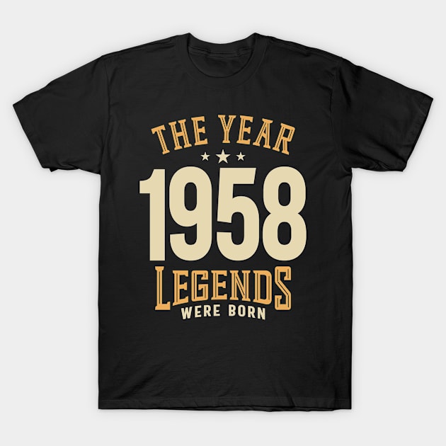 The Year 1958 65th Birthday T-Shirt by cidolopez